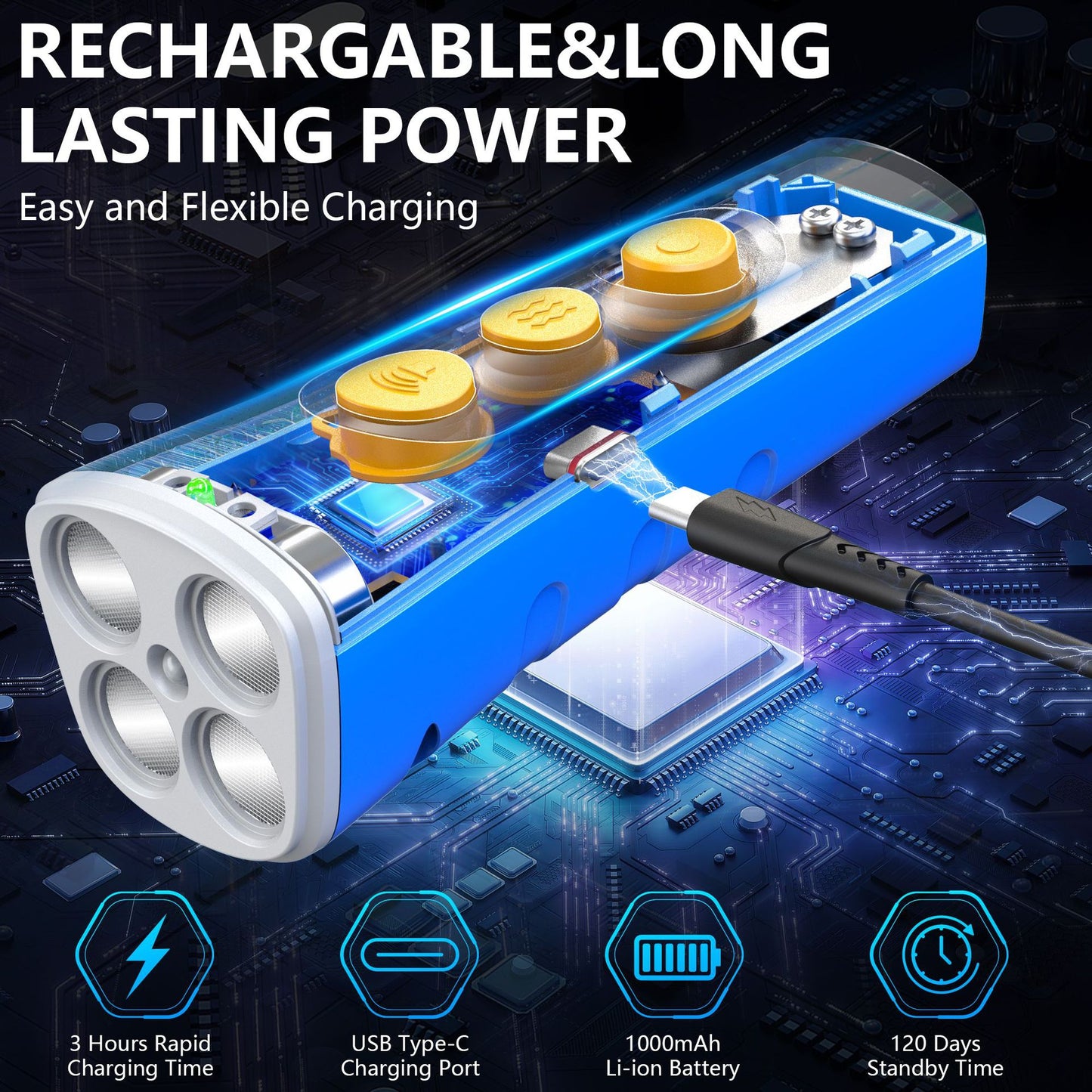 Black Ultrasonic Dog Barking Control Device - Dual Frequency Anti-Bark Trainer with IP65 Waterproof (11.8x48.5x44mm)