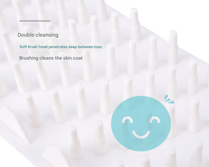 Deep red Portable Dog Paw Cleaner Cup - Semi-Automatic 360-degree Rotating Foot Washer with Soft Silicone Bristles